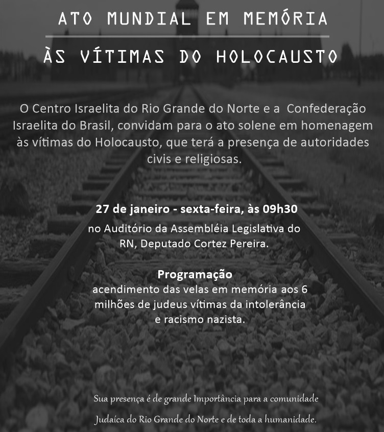 Holocausto: vítimas do nazismo vão ser homenageadas em evento na Assembleia Legislativa