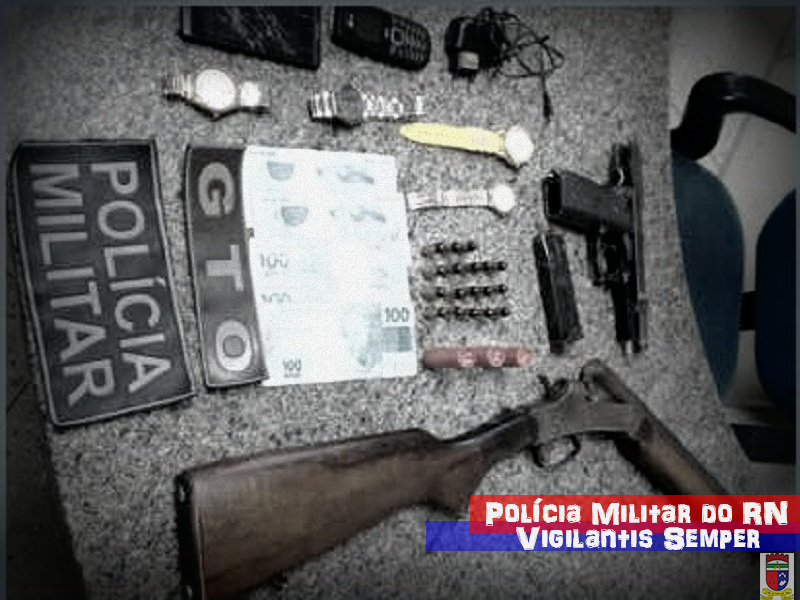 Operação Madrugada Segura recupera arma roubada e prende dois homens