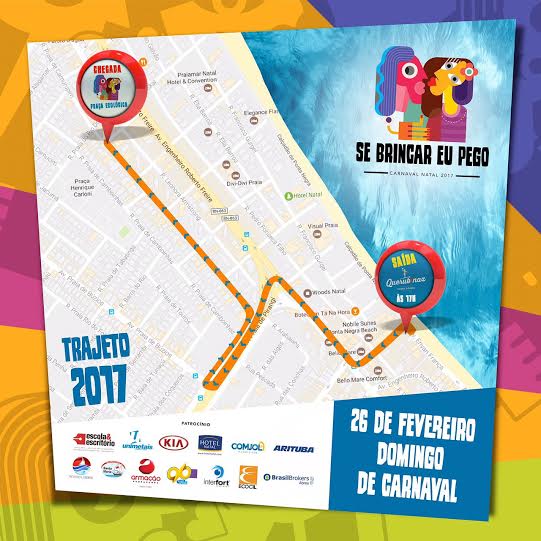 Bloco 'Se Brincar Eu Pego' define percurso para folia do domingo de carnaval em Natal