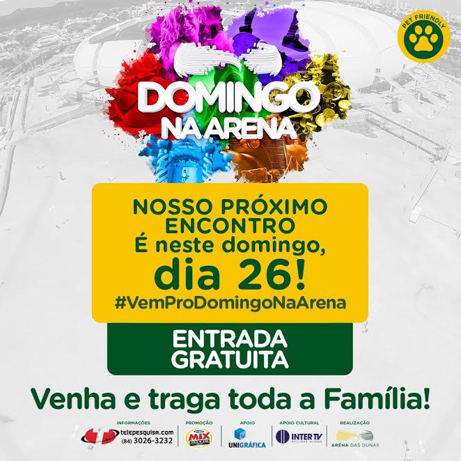 Arena das Dunas promove 2 ª edição do Domingo na Arena, com recreação para a comunidade