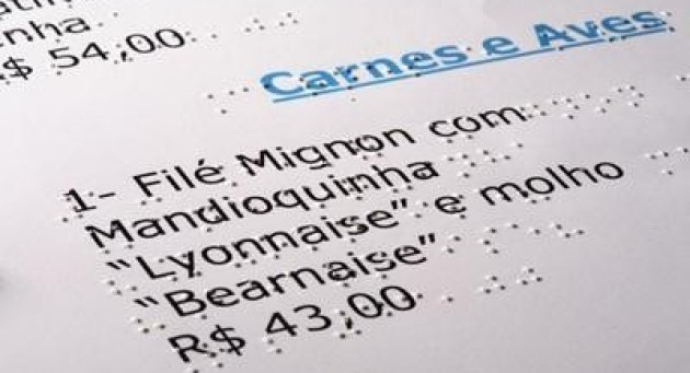 TJ julga procedente mandado do MP para regulamentar lei que prevê adaptação em braille para cardápios