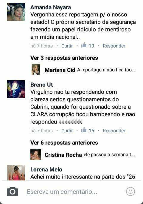 Secretário Virgulino é criticado nas redes sociais, após entrevista ao "Programa Conexão Repórter"