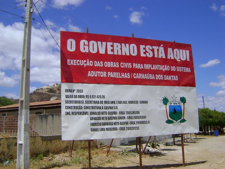 Justiça condena Caern e Estado à conclusão de adutora Parelhas-Carnaúba dos Dantas