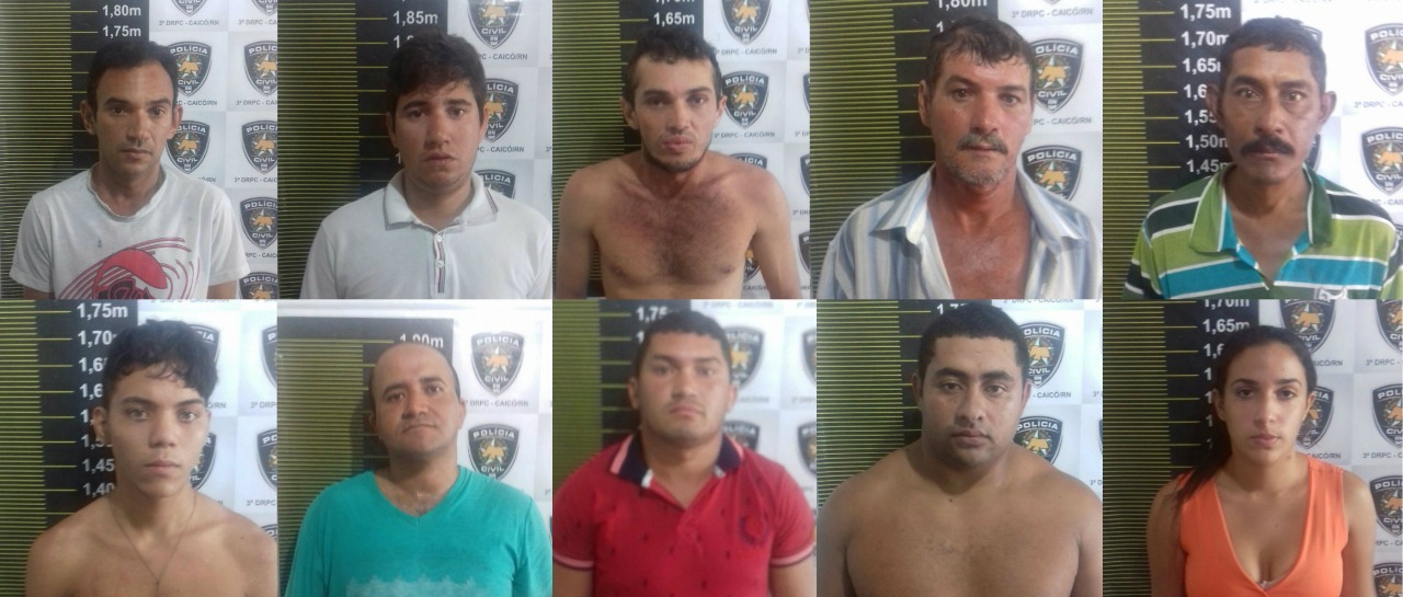 Polícia Civil deflagra operação na região de Caicó e prende 12 pessoas envolvidas com tráfico de drogas