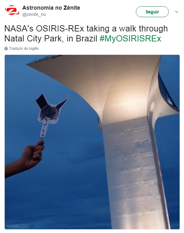Parque da Cidade é destaque no perfil da Nasa, no Twitter