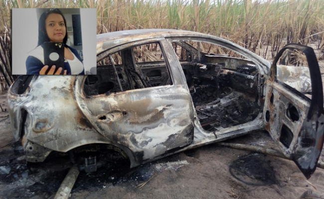 Carro de motorista de Uber desaparecida é encontrado com corpo carbonizado