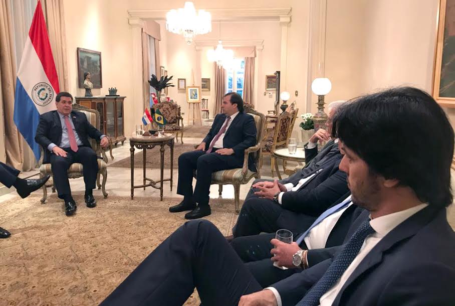 Deputado Fábio Faria cumpre agenda com presidente da Câmara no Paraguai