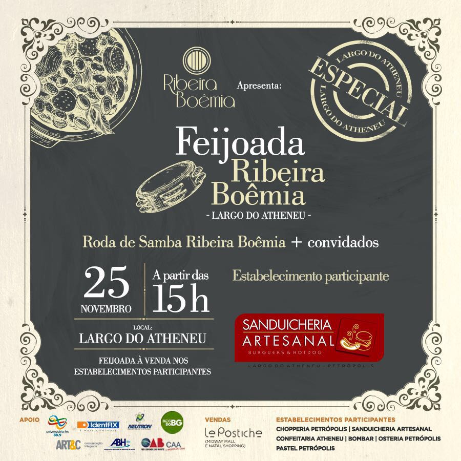 Sanduicheria Artesanal marca presença na feijoada Ribeira Boêmia