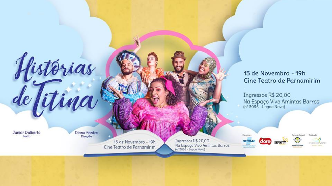 Cine Teatro de Parnamirim terá espetáculo infantil no feriado desta quarta-feira