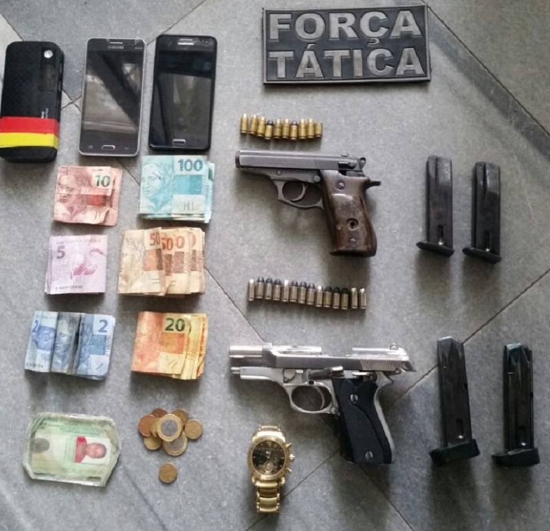 Polícia Militar apreende armas de fogo na zona Leste de Natal
