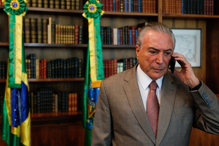 Temer cumprimenta Sebastián Piñera, presidente eleito do Chile