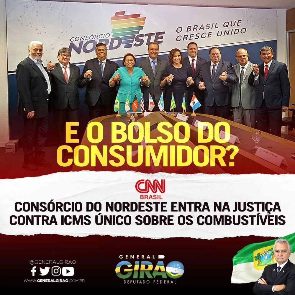 Girão critica Consórcio NE por ser contra ICMS único sobre os combustíveis e cantor Zezo questiona: "Não tem quem bote essa turma na cadeia?"