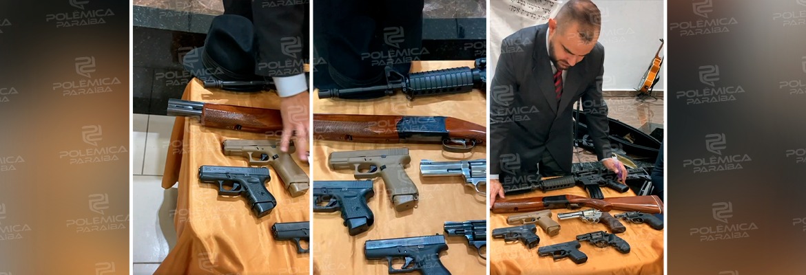 SANTA PISTOLA: Delegado de polícia leva suas armas até pastor para que elas recebam 'benção especial'