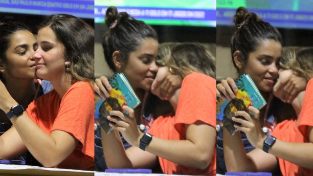 Cantora paraibana Lucy Alves troca beijos e carinhos com produtora em restaurante