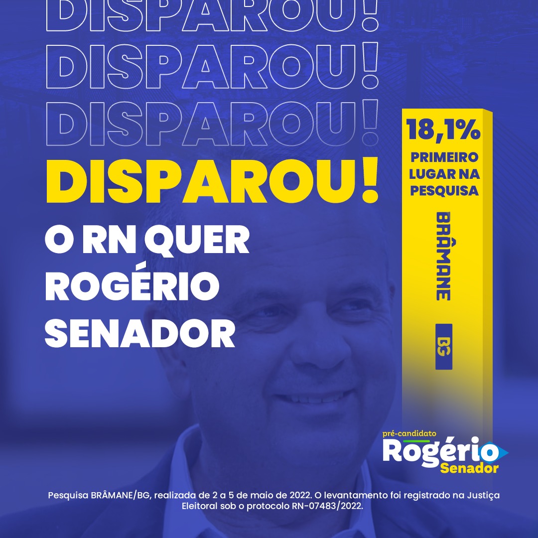 RN quer mais desenvolvimento e coloca Rogério Marinho liderando pesquisa para o Senado