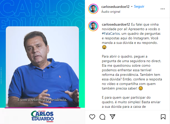 HIPOCRISIA: Carlos Eduardo Alves mira em Bolsonaro e acerta na 'testa' de Fátima