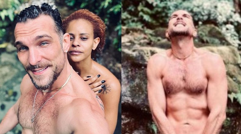 Ex-ator da Globo e esposa aparecem nus em piscina natural e são censurados na internet: “Não pode naturalismo”