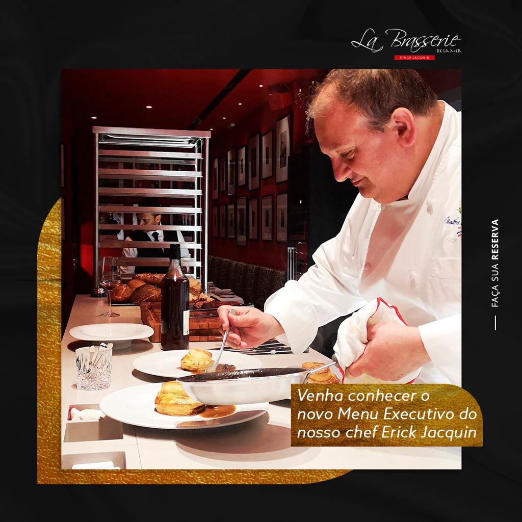 Chef Erick Jacquin lança novo menu executivo do restaurante La Brasserie de La Mer, em Ponta Negra
