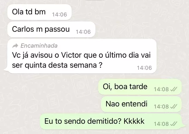 Médico é demitido por WhatsApp e internautas expõem situações semelhantes