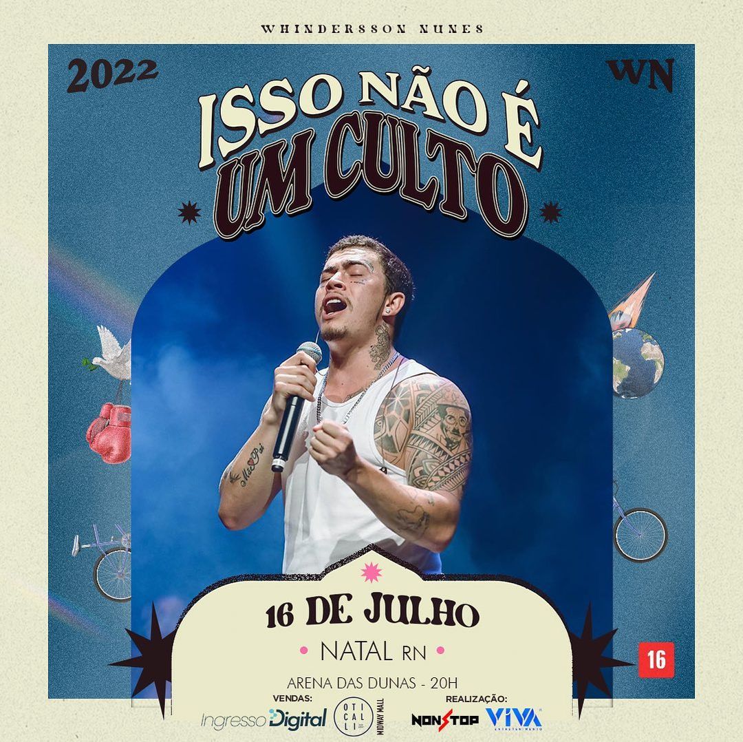 Whindersson Nunes apresenta show de despedida dos palcos neste sábado em Natal