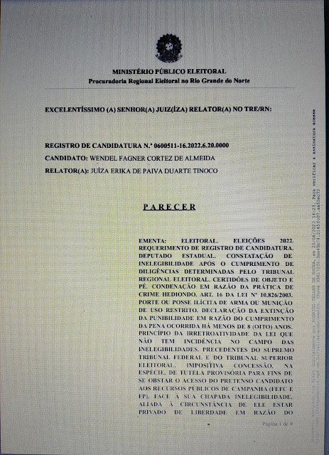 Wendel Lagartixa, favorito do PL para deputado estadual, tem registro de candidatura negado