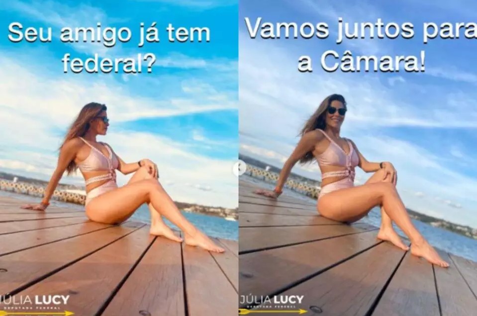 TÁ VALENDO TURO: Deputada candidata à reeleição sensualiza em campanha por uma vaga na Câmara do Deputados