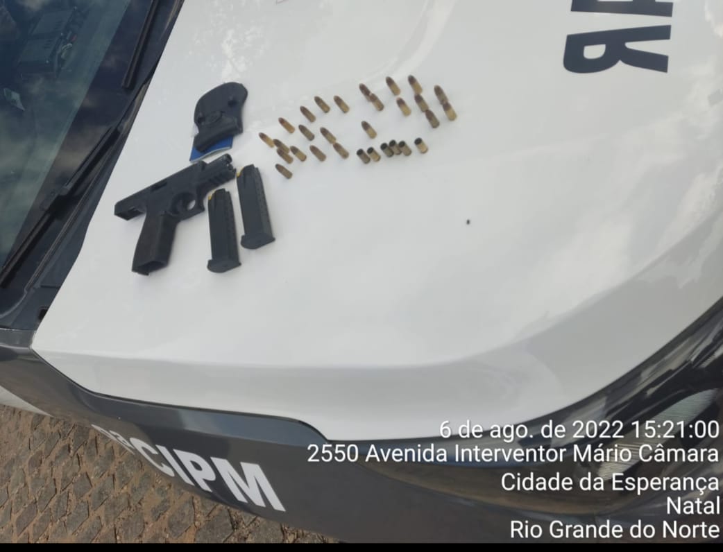 FOTOS:Policial penal é preso após efetuar disparos em estabelecimento comercial e ameaçar pessoas na Grande Natal 
