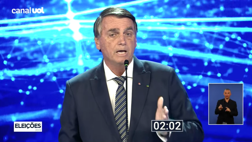 Bolsonaro ao sair do debate: “Lula mentiu que nem um condenado”
