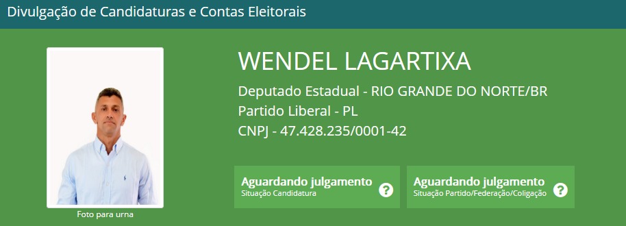Suspeito de triplo homicídio, "Lagartixa" tem candidatura a deputado estadual validada pelo TRE/RN 