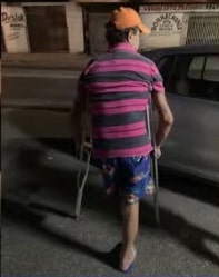 DANOU-SE: Deficiente físico é preso por dirigir bêbado com cabo de vassoura no lugar da perna em Natal