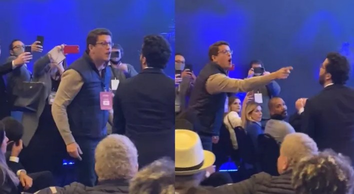 Ex-ministro Ricardo Salles e André Janones brigam nos bastidores do debate na Band