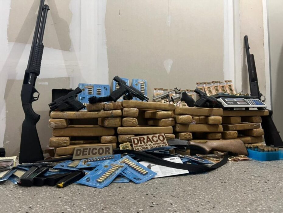 Operação da Polícia Civil encontra arsenal com grupo criminoso que atua no RN e na Paraíba