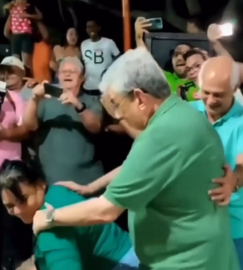 VÍDEO: Garibaldi é surpreendido   por eleitora com dancinha sensual em Pendencias