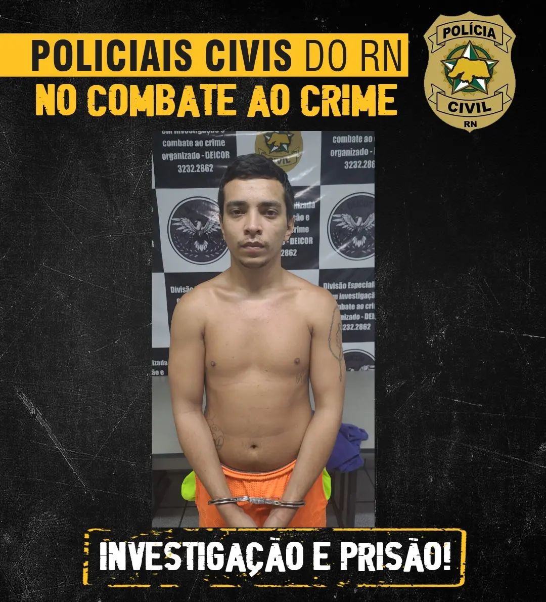 Suspeito de ser executor do PCC, "Gênio" é preso ao apresentar documento falso a policiais em Natal