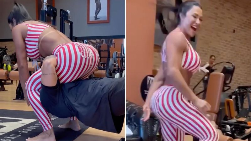 Gracyanne Barbosa 'encaixa' em professor e protagoniza momento surreal: "O Belo deixou?"