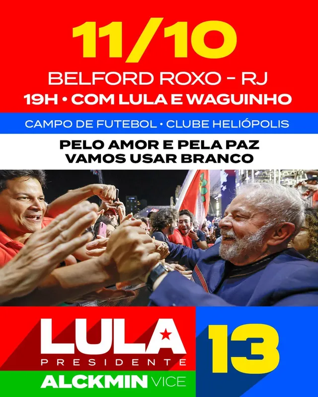 'BAIXOU O SANTO': Campanha de Lula incorpora sugestão de Tebet e troca vermelho pelo branco