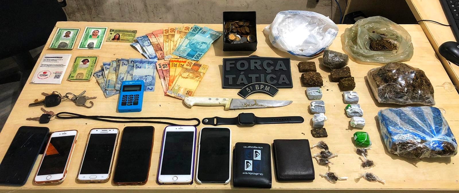 PM prende suspeitos de tráfico de drogas em Nova Parnamirim
