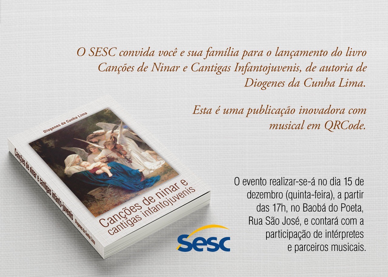 Diogenes da Cunha Lima lança livro de canções