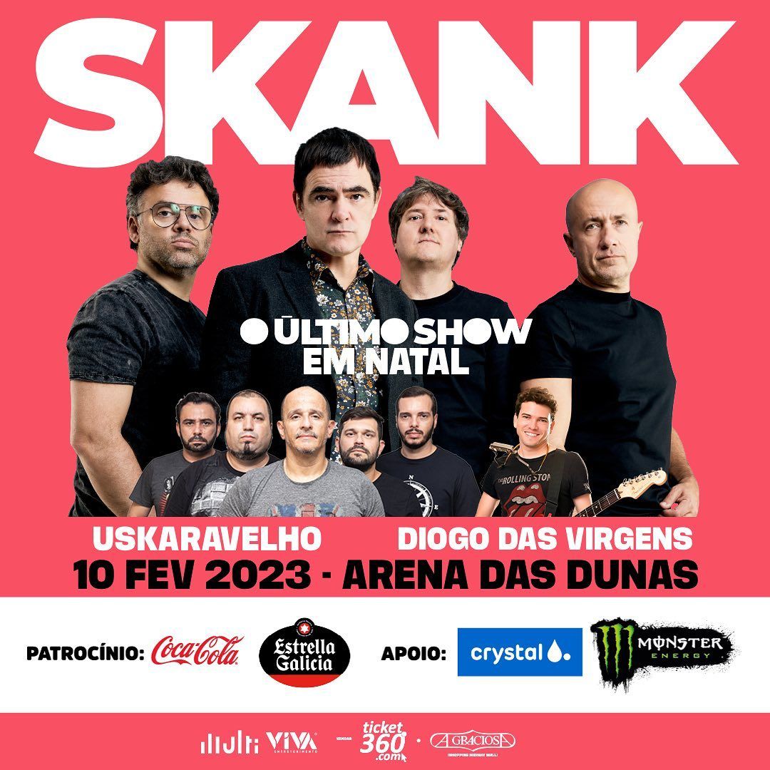 Dia 10 tem último show da banda Skank em Natal