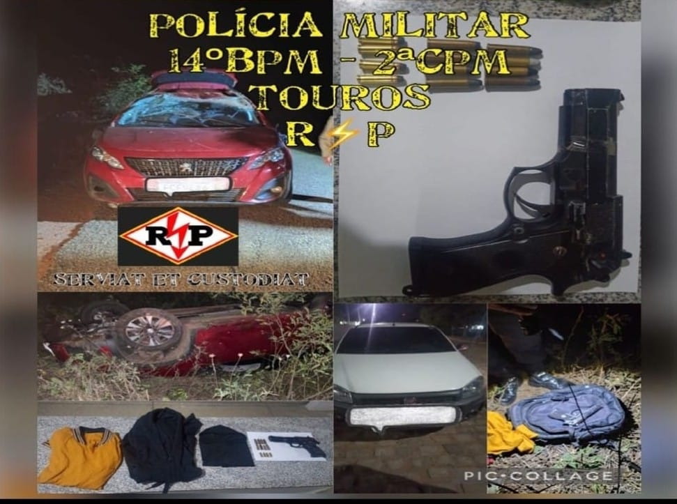 PM evita sequestro e recupera veículos roubados no município de Touros/RN
