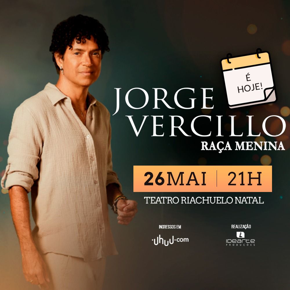 Novo show de Jorge Vercillo "Raça Menina" entra em cena nesta sexta-feira em Natal