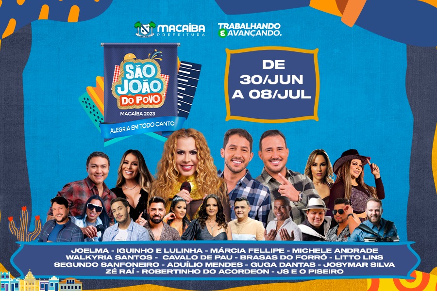 SÃO JOÃO: prefeitura de Macaíba inicia nesta sexta-feira, 30, programação com shows de artistas nacionais, regionais e locais