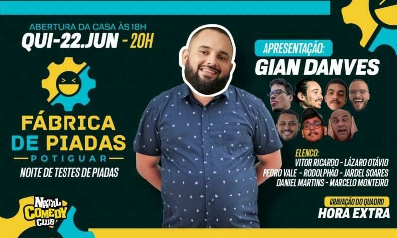 Natal Comedy Club apresenta programação na semana do São João; nesta quinta-feira tem "Fábrica de Piadas"