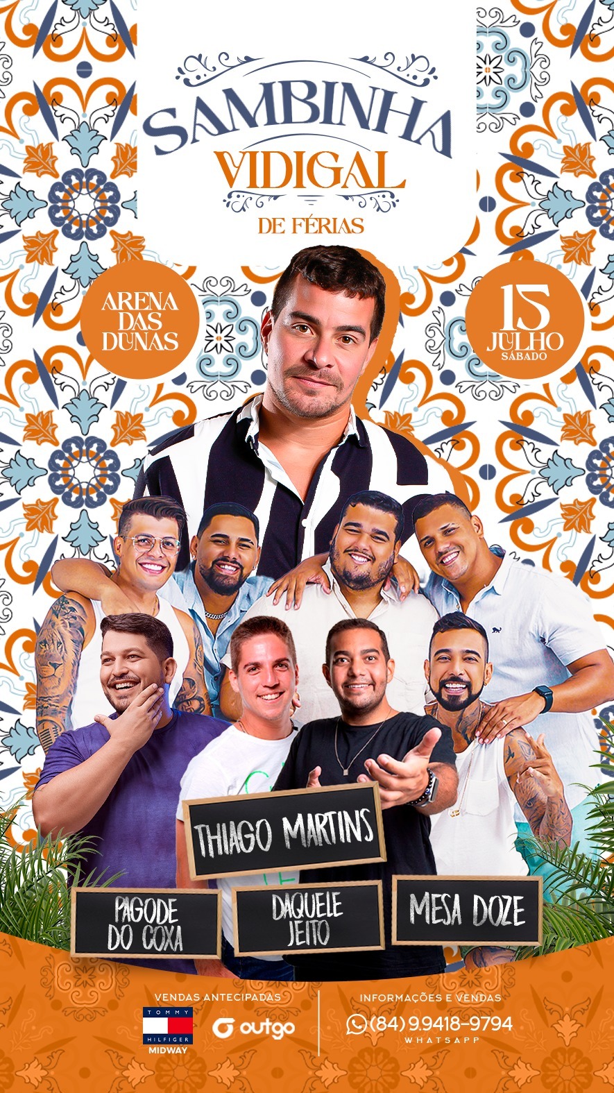 Cantor e ator Thiago Martins apresenta show “Sambinha de férias: Vidigal”