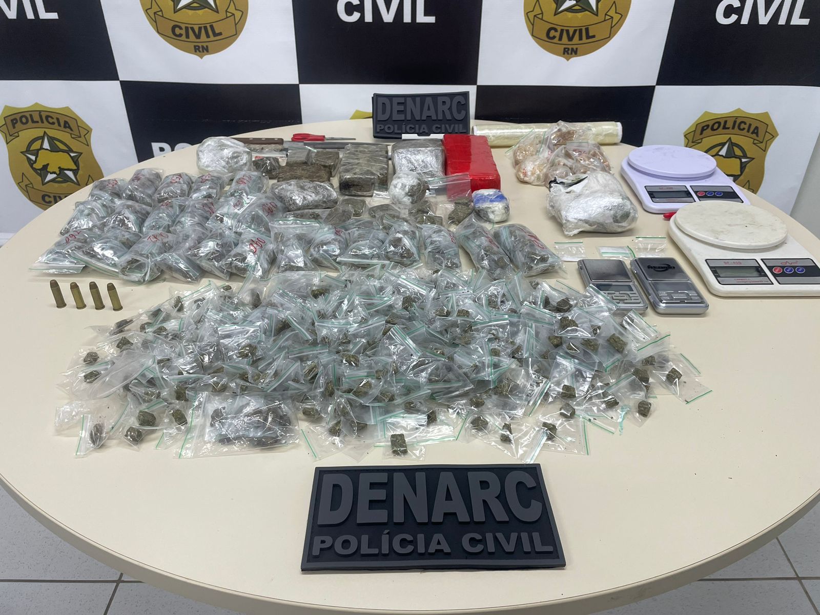 Apreensão da Denarc deixa prejuízo de R$30 mil para o tráfico de drogas na Grande Natal