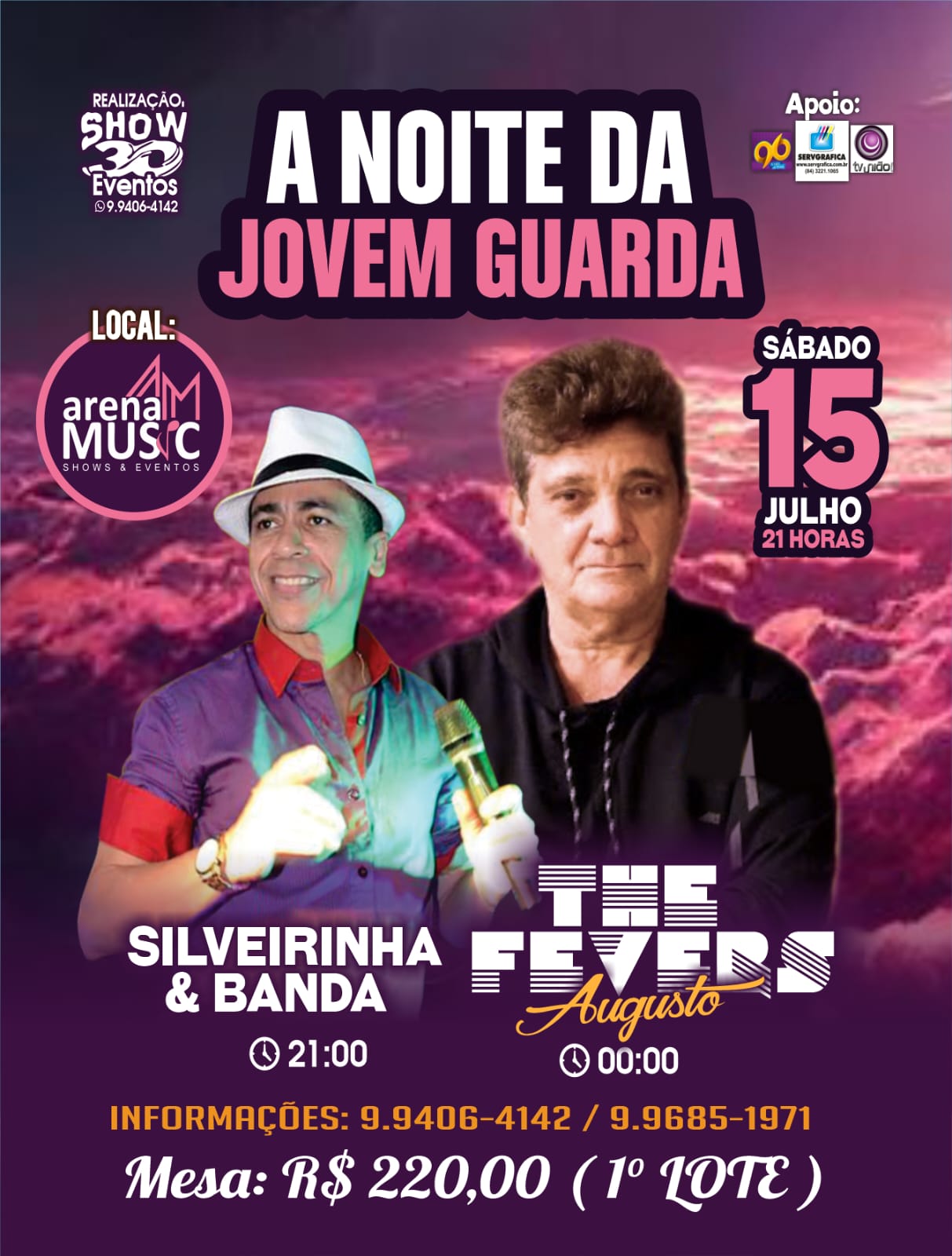 Augusto The Fevers canta hits da Jovem Guarda dia 15 em Natal