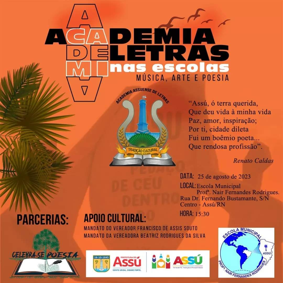Escolas do Assú receberão projeto Academia de Letras nas Escolas