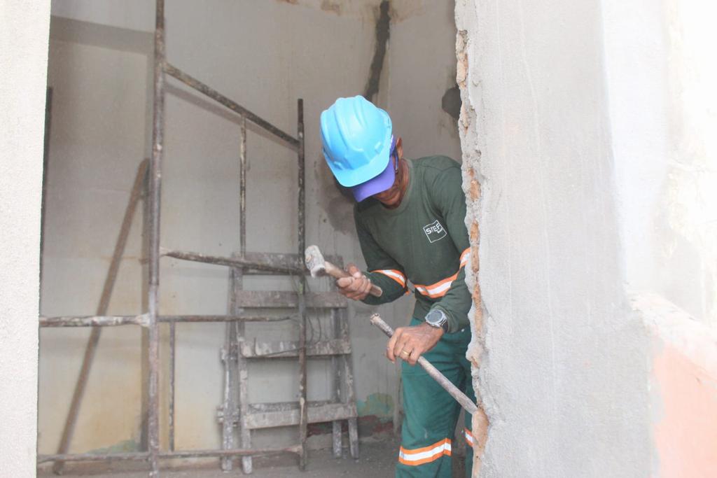 Obras do IMPI serão concluídas dentro de 40 dias e prédio será entregue à comunidade escolar