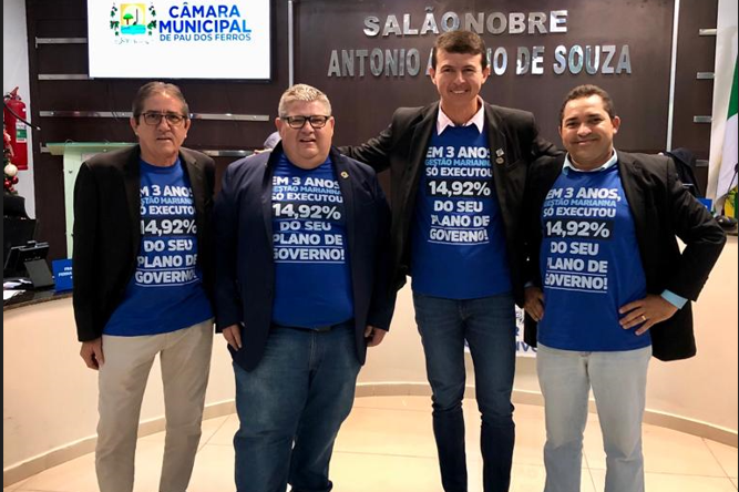 Em ação de marketing, vereadores da oposição surpreendem Pau dos Ferros