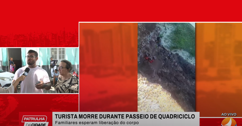 “Nós ficamos em choque”, afirmou marido de turista morta em acidente na falésia de Pipa